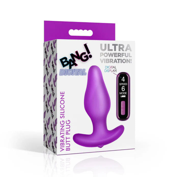 Vibrating Silicone Butt Plug (Purple) – Remote-Controlled 1.4 Inch Silicone Butt Plug Purple > Anal Range > Vibrating Butt Plugs