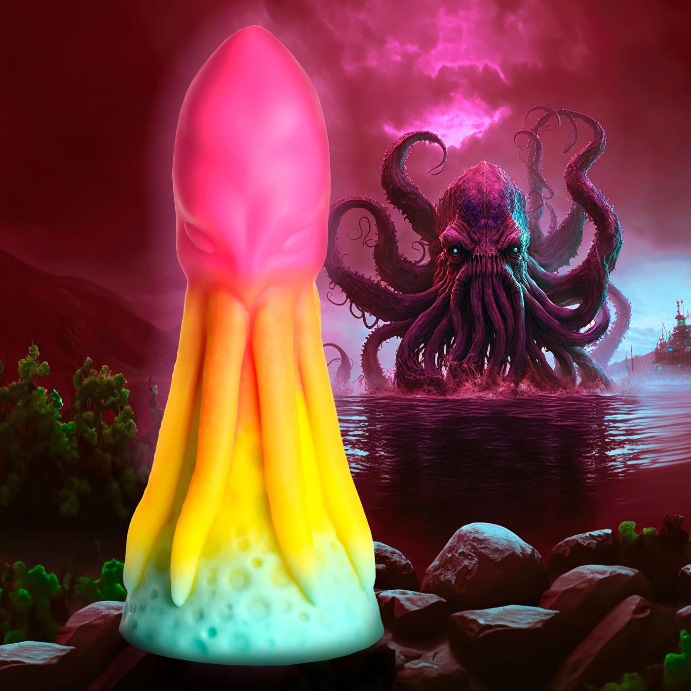 Creature Cocks King Kraken Silicone Dildo 8.1 Inches Fantasy Dongs