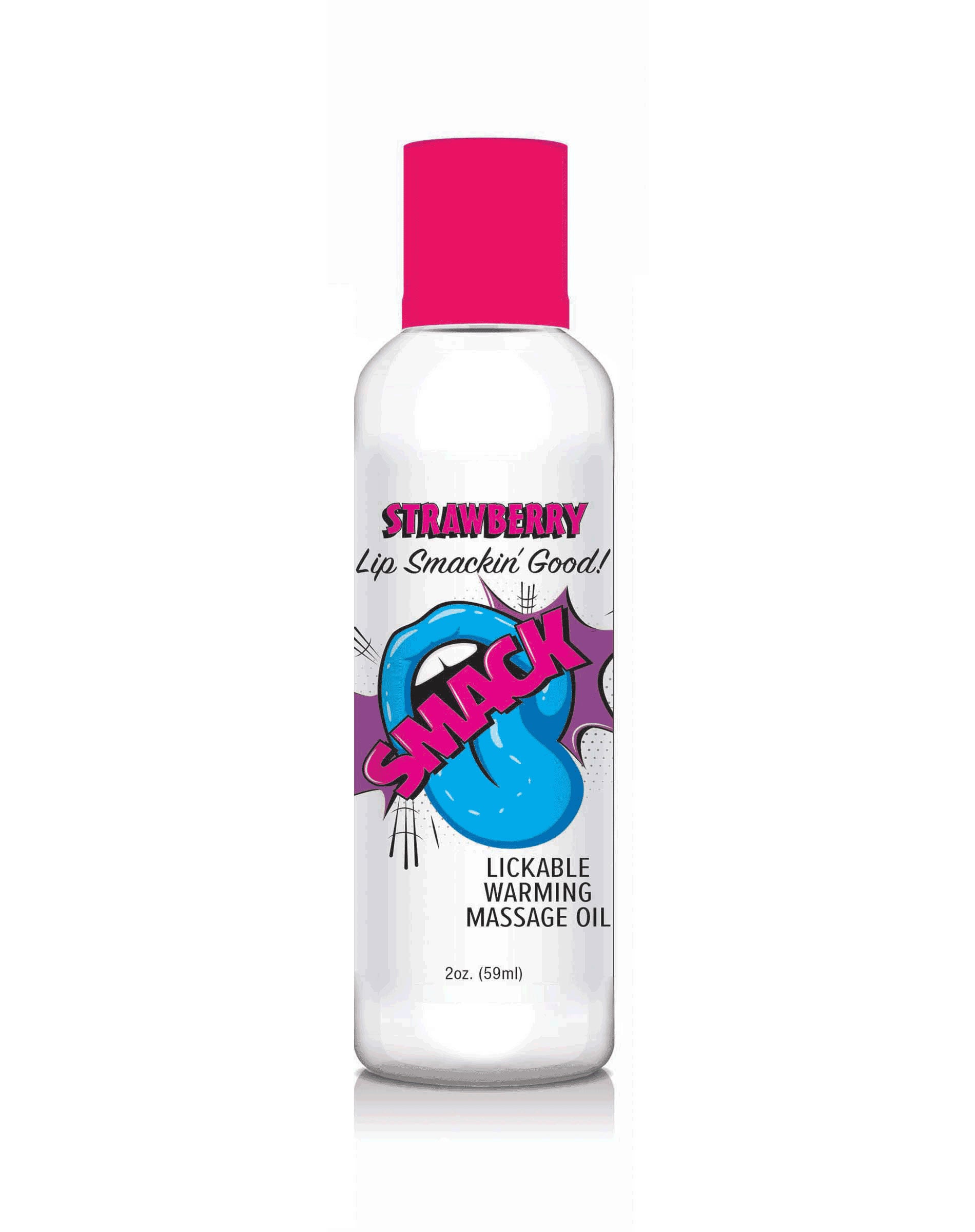 Smack Strawberry Warming Lickable Massage Oil 2 Oz Massage Oil