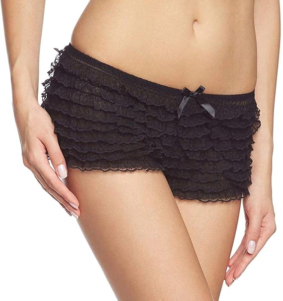 Lace Ruffle Micromesh Tanga Shorts – Nylon One Size Fits Most > Clothes > Panties