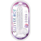 Cotton Candy Glitter Boy 6.5 Inch Clear Suction Cup Dildo Clear > Dildos > Realistic Dildos