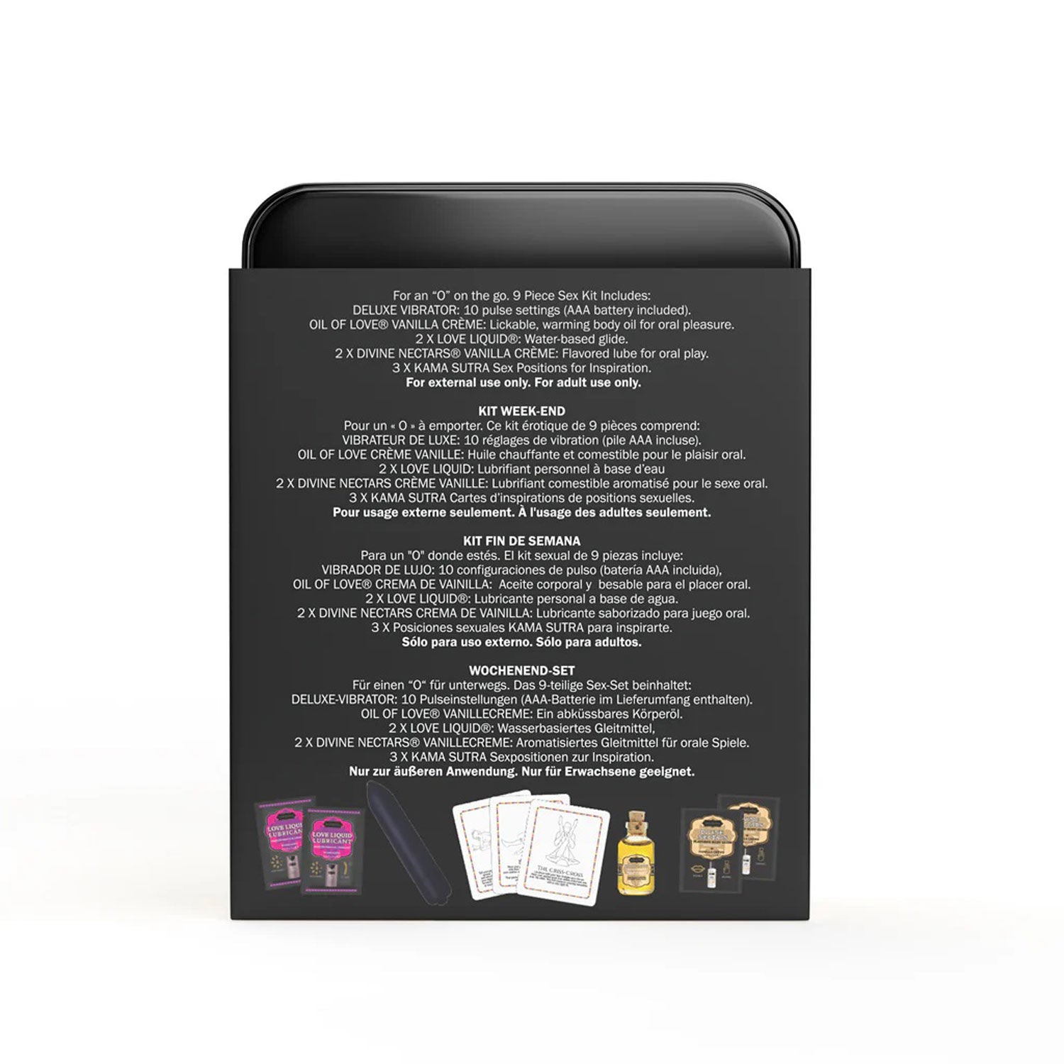 Kama Sutra Weekender Kit Vanilla Scented Mini Vibe Set Massage Oil