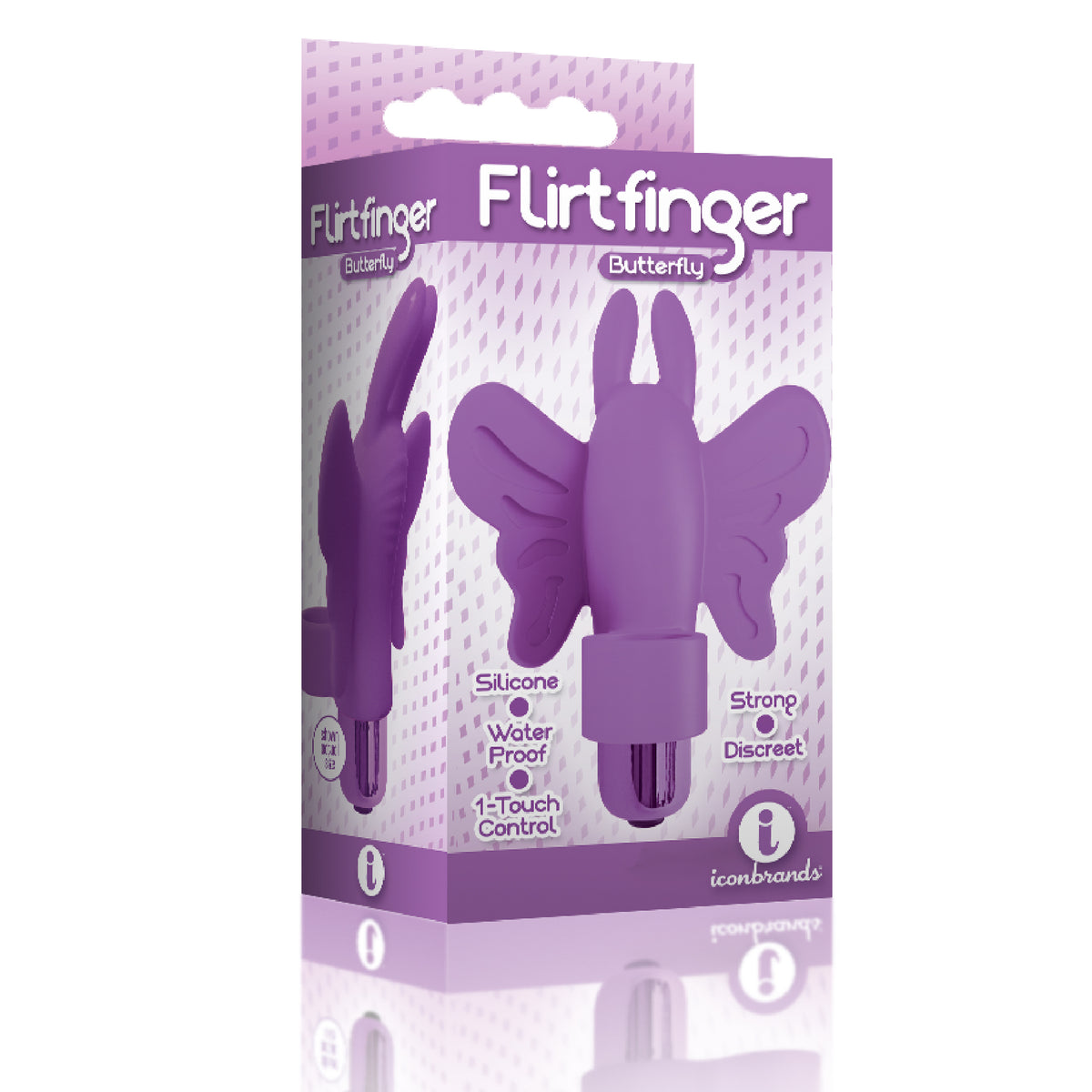 Flirt Finger Butterfly Silicone Vibrator – Compact Fingertip Clit Stimulation Vibrator Purple > Vibrators > Finger Vibrators