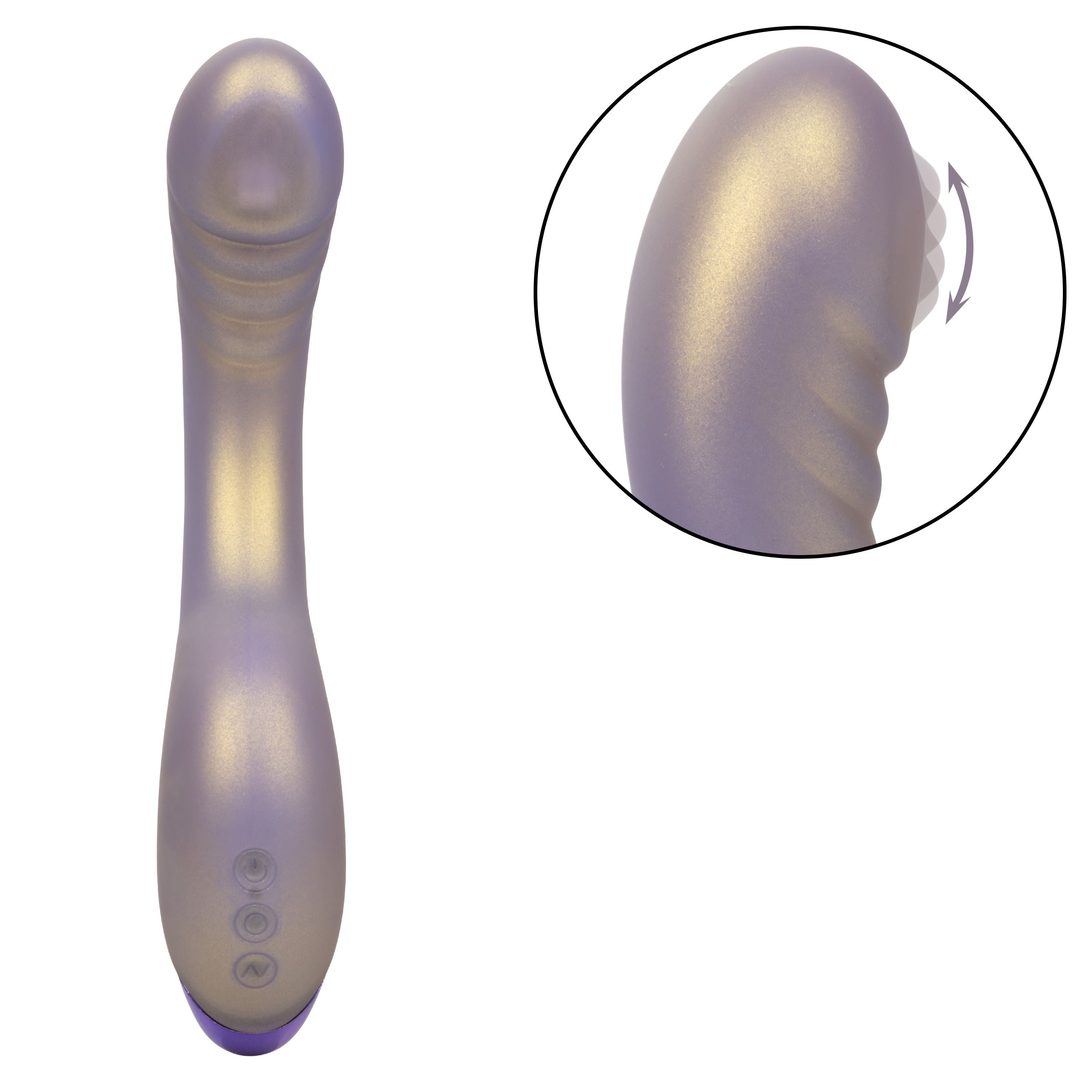 G-Love G-Roller Dual Stimulating Massager with Vibrations Purple Vibrators