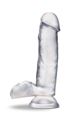 Blush B Yours Diamond Gleam Clear Realistic 5.5" Insertable Dildo with Suction Base Clear > Dildos > Slim Dildos