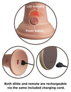 King Cock Elite 9 Inch Dual Density Silicone Rechargeable Vibrating Dildo With Remote > Vibrators > Realistic Vibrators