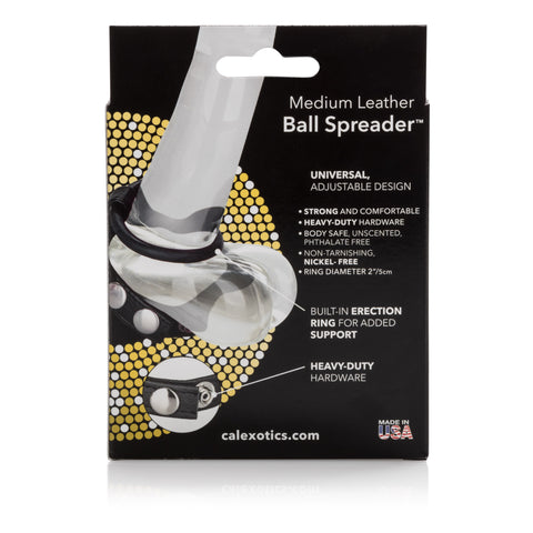 Medium Adjustable Leather Ball Spreader with Comfort Fit Strap Ball Stretcher