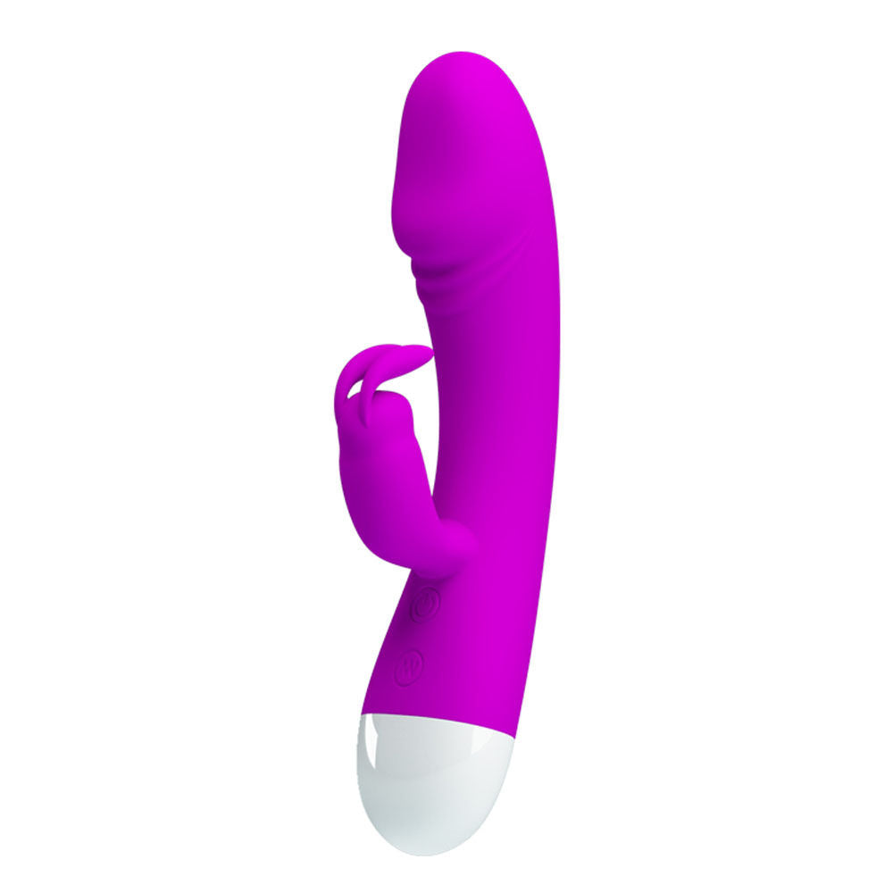 Pretty Love Rechargeable Silicone Rabbit Vibrator 30 Modes Purple VIBRATORS-RABBIT-MULTI