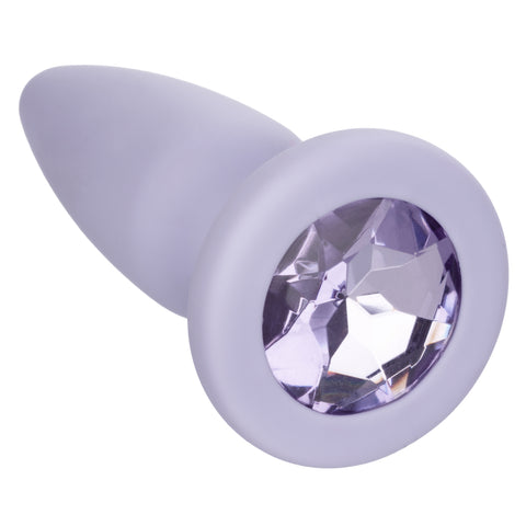 First Time Crystal Booty Kit Purple 3 Graduated Silicone Anal Plugs with Crystal Base