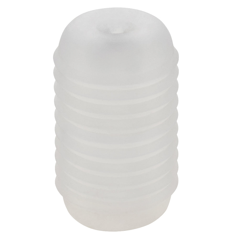 Pop Sock Ribbed Clear Soft Tight Stretchy Reversible Masturbator Sleeve Strokers - Cup|Egg