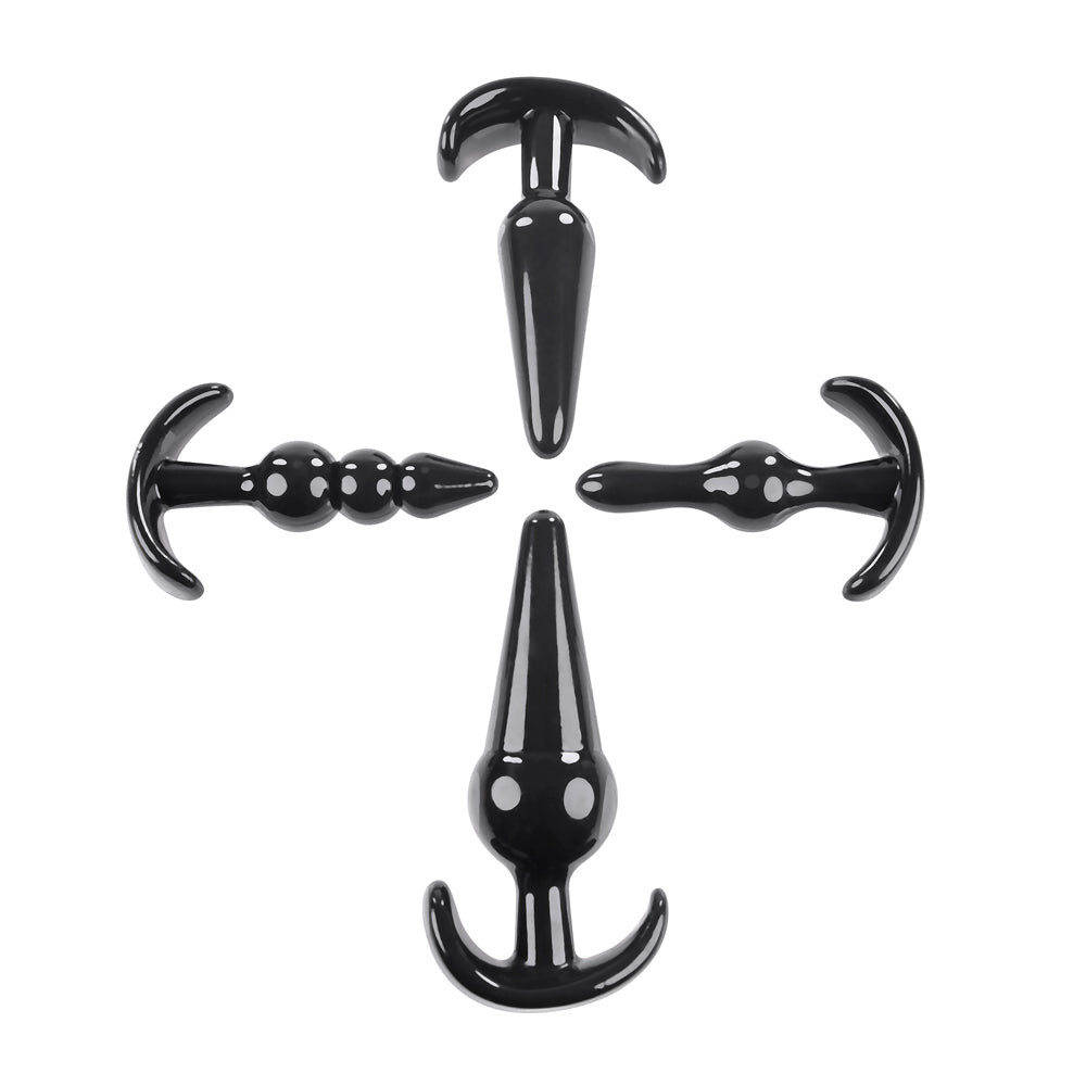 Selopa Intro To Plugs Black Butt Plugs Set of 4 > Anal Range > Butt Plug Kits