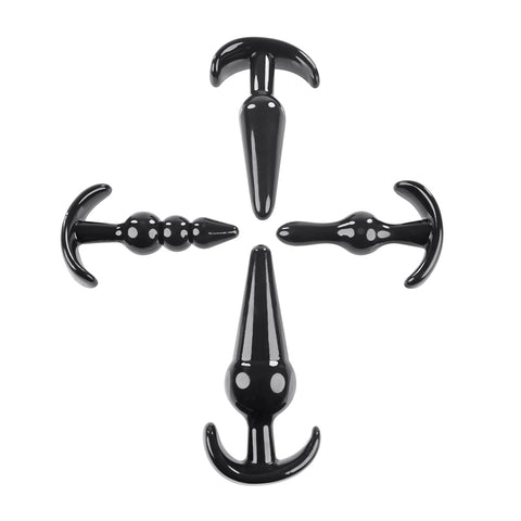 Selopa Intro To Plugs Black Butt Plugs Set of 4 > Anal Range > Butt Plug Kits