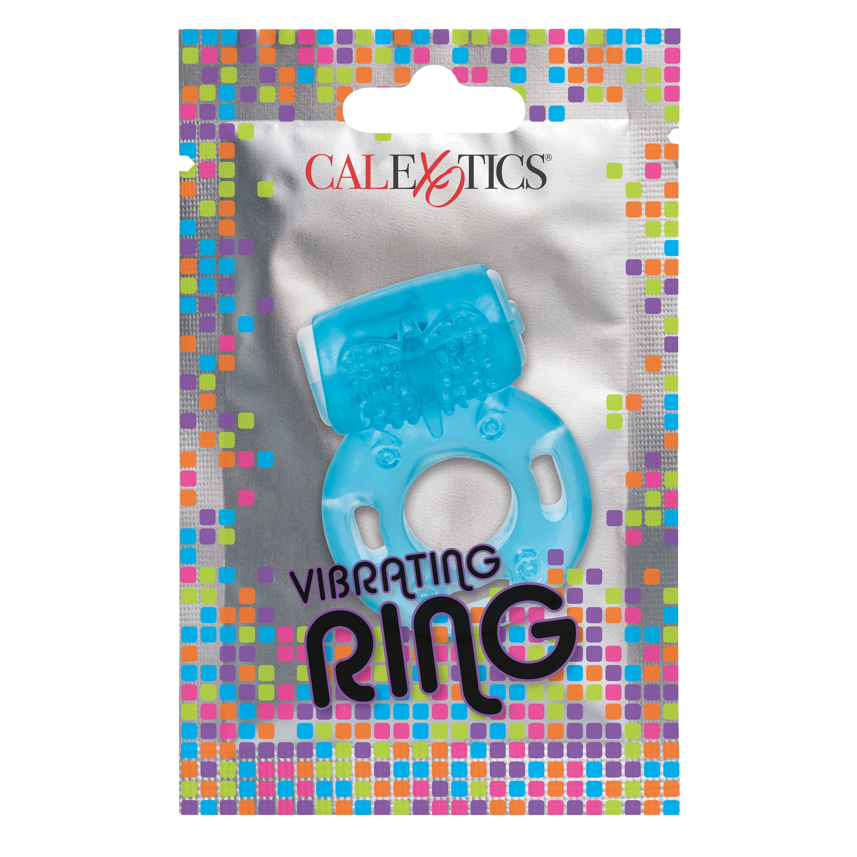 Foil Pack Vibrating Ring Purple Stretchy Adult Intimacy Toy Cock Rings Vibrating