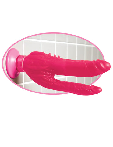 Wall Bangers Double Penetrator Vibrating Suction Cup Toy VIBRATORS-RABBIT