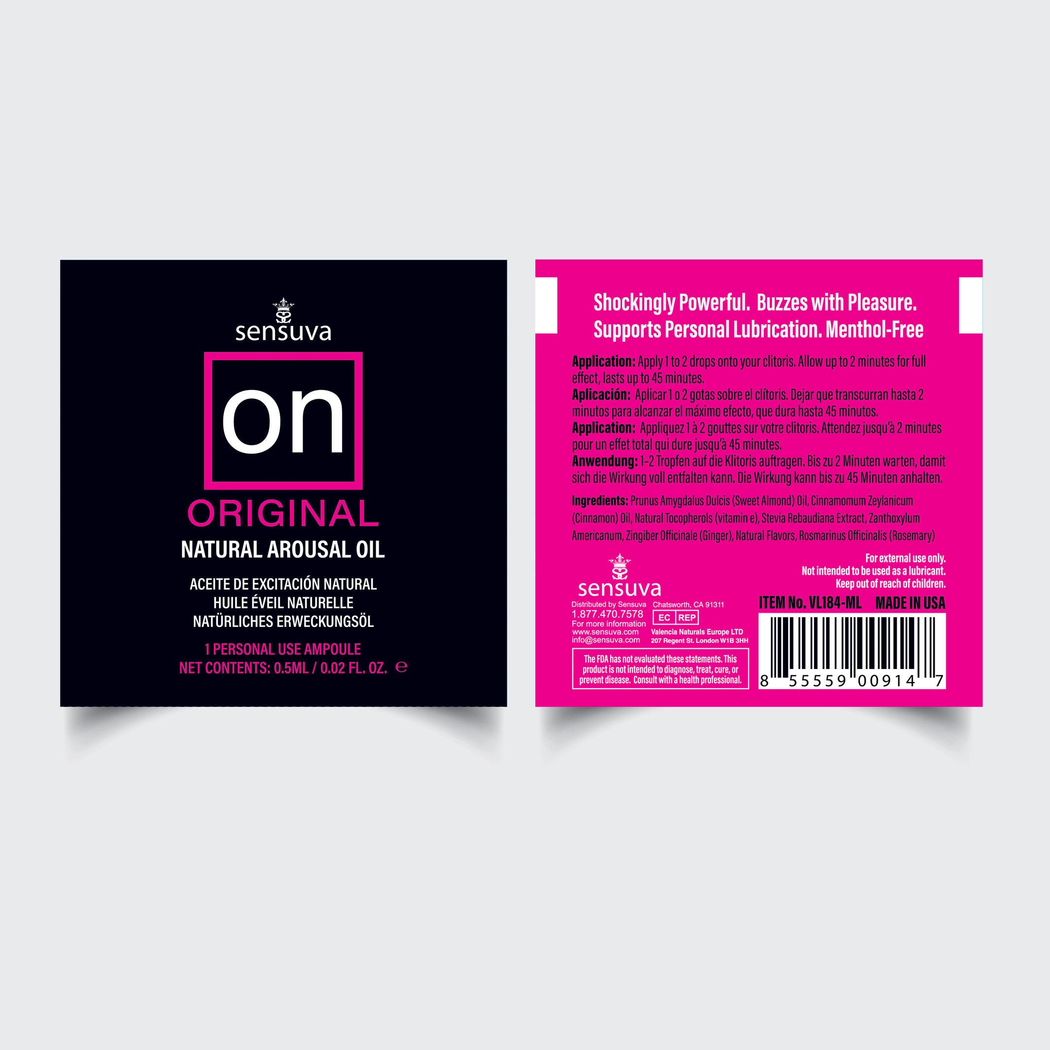 On Natural Arousal Oil Original Single Ampoule for Women Default Title Enhancers Female