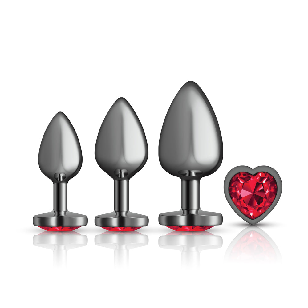 Viben Red Heart Gem Anal Trainer Kit with Three Sizes > Anal Range > Butt Plug Kits