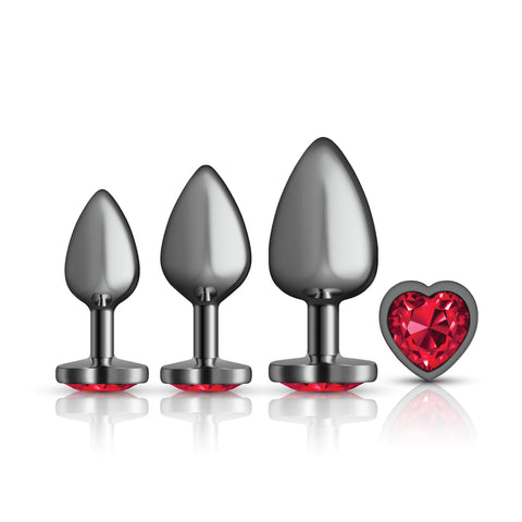 Viben Red Heart Gem Anal Trainer Kit with Three Sizes > Anal Range > Butt Plug Kits