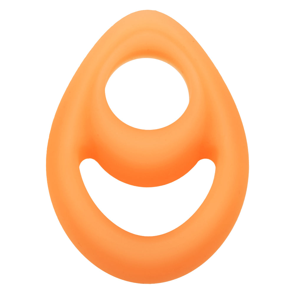 Alpha Glow-In-The-Dark Liquid Silicone Teardrop Ring in Orange > Cock Ring > Single