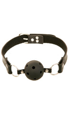 Fetish Fantasy Breathable Ball Gag with Adjustable Leather Strap Black > Bondage Gear > Gags and Bits