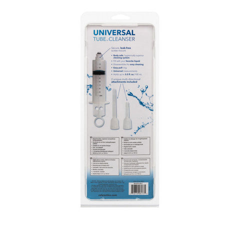 CalExotics Universal Tube Cleanser 3.5 fl oz Transparent Anal Douche with Two Attachments Douches