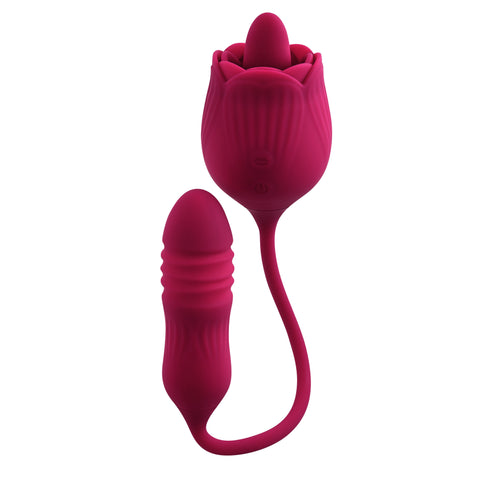 Wild Rose Flexible Dual-Ended Vibrator with 10 Speeds BULLETS