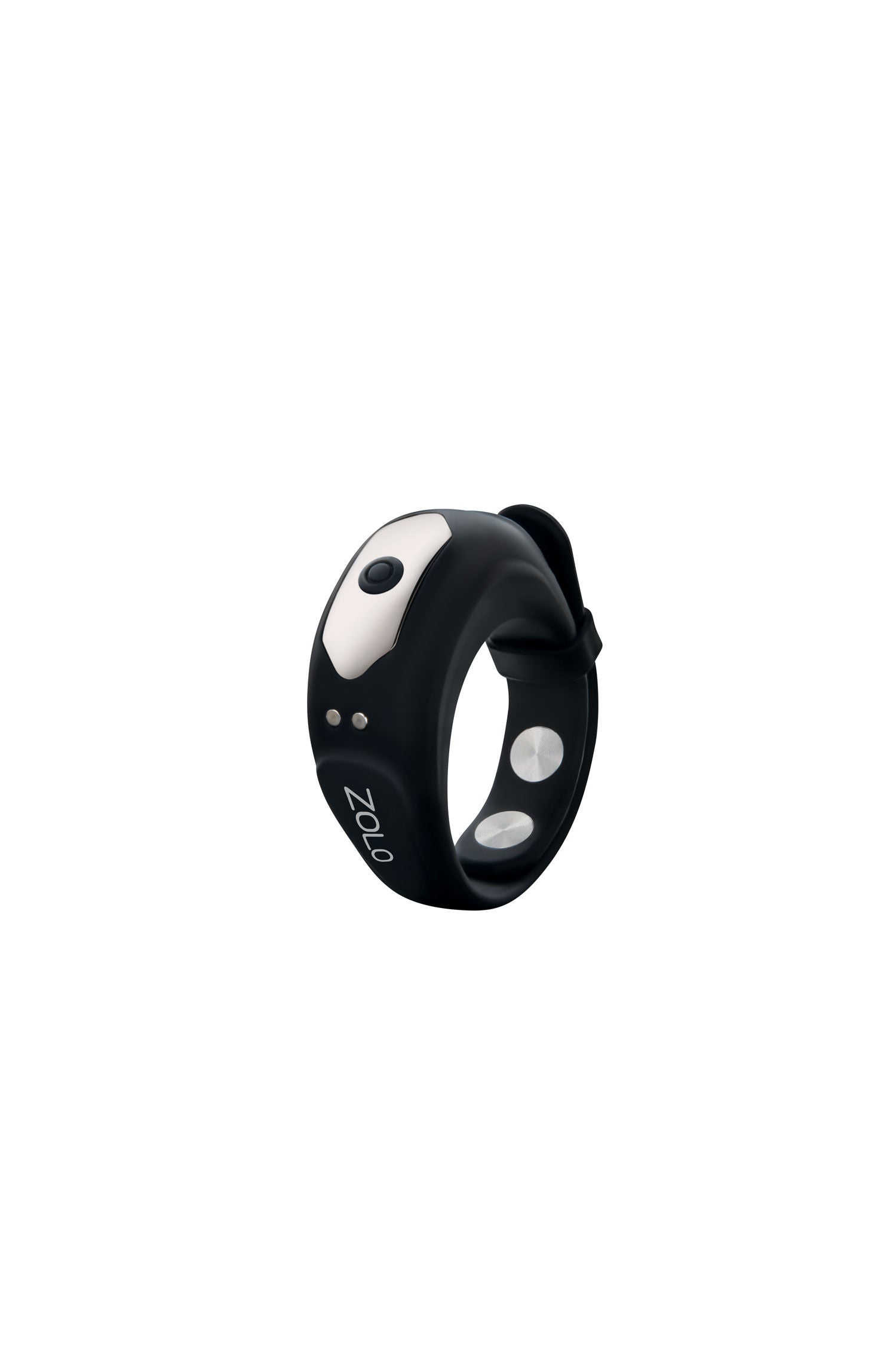 Zolo Fit Rite Adjustable Vibrating Cock Ring with Snaps Black Black Cock Rings Vibrating