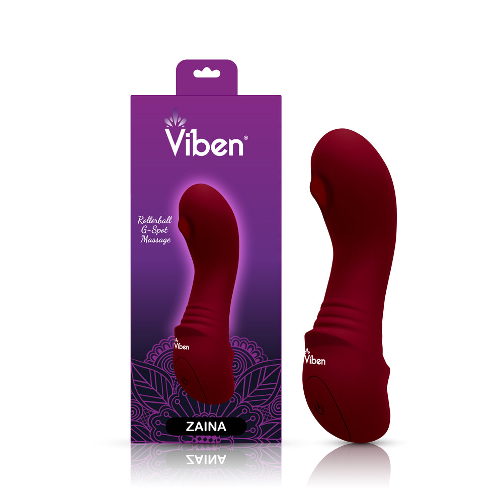 Viben Zaina Mini Rollerball G-Spot Vibrator in Ruby Color Red > Sex Toys For Ladies > G-Spot Vibrators
