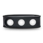 Blush Silicone Adjustable 3-Snap Cock Strap Black Ring Black > Cock Ring > Adjustable