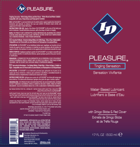ID Pleasure Silky Smooth Water-Based Lubricant 17 Ounce Bottle > Lube > Water Based