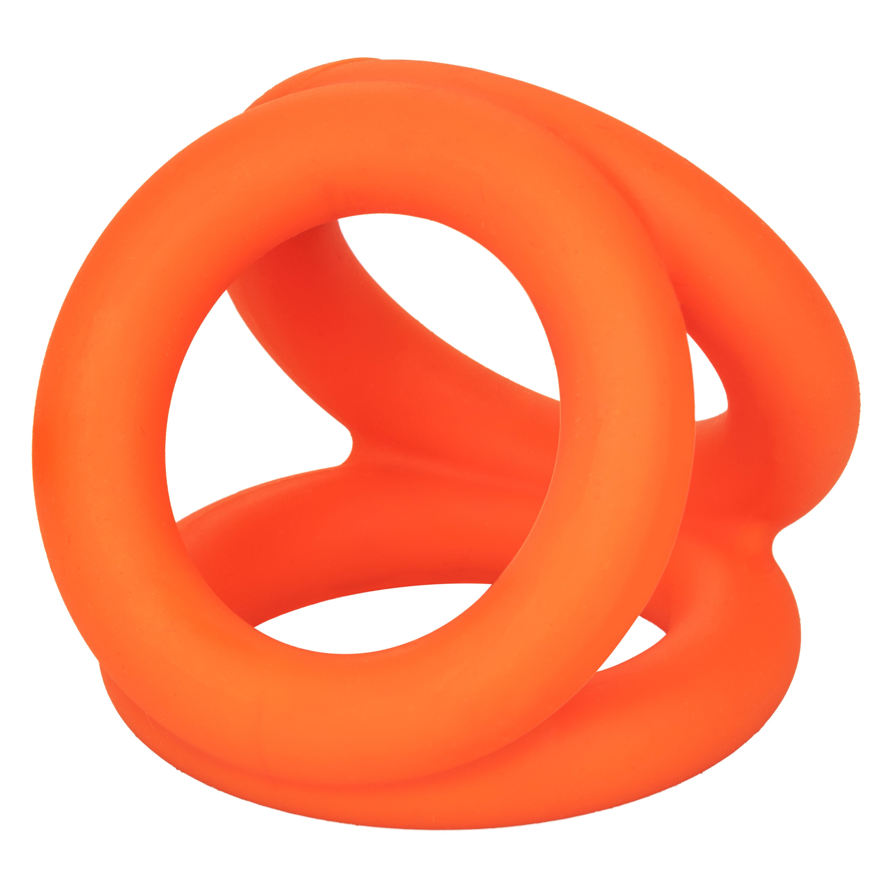 Alpha Liquid Silicone Tri-Ring Orange Ultra Stretchy Enhancer Ring COCK RINGS Sling