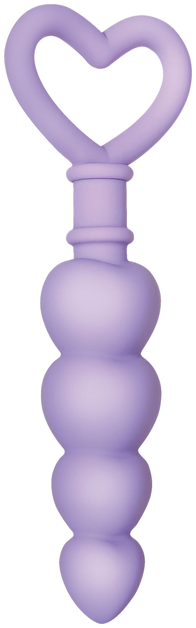 Sweet Treat Heart-Shaped Silicone Beads – 6.15" Flexible Graduated Butt Plug Purple > Anal Range > Anal Beads