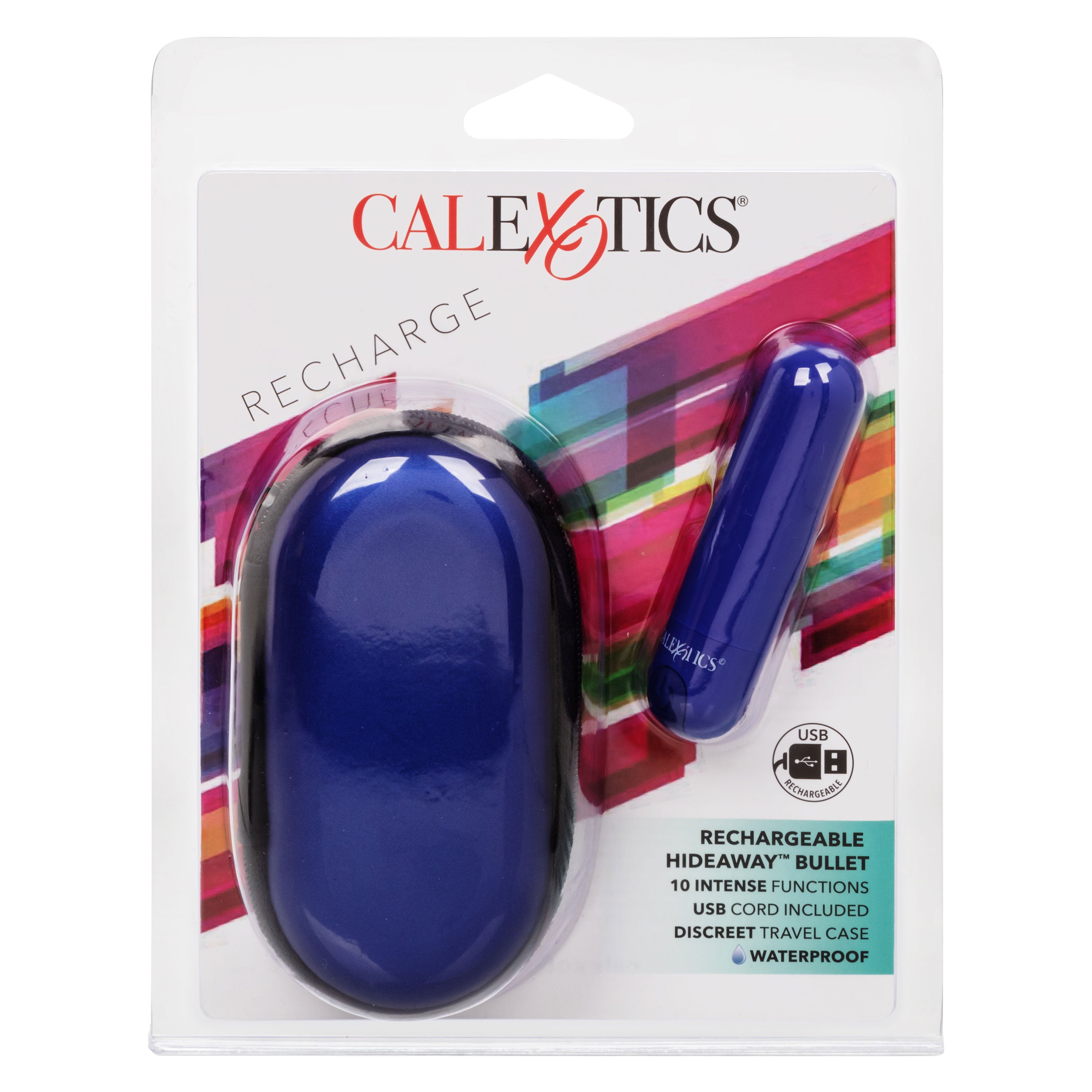 Rechargeable Hideaway Bullet Vibrator in Blue for Travel Fun BULLETS