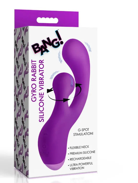 Gyro Rabbit Silicone Vibrator – Adjustable Speeds and Vibration Patterns Vibrator Purple > Vibrators > Ladies > Rabbit