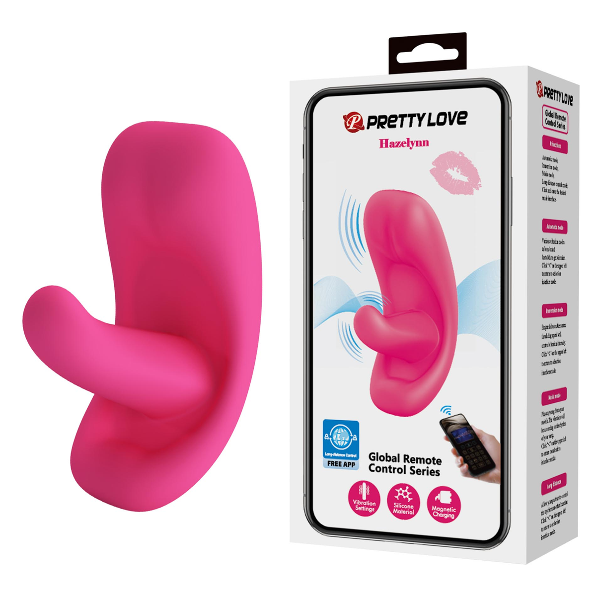 Pretty Love Hazelynn App Controlled Waterproof Vibrator Pink > Sex Toys For Ladies > Clitoral Vibrators and Stimulators