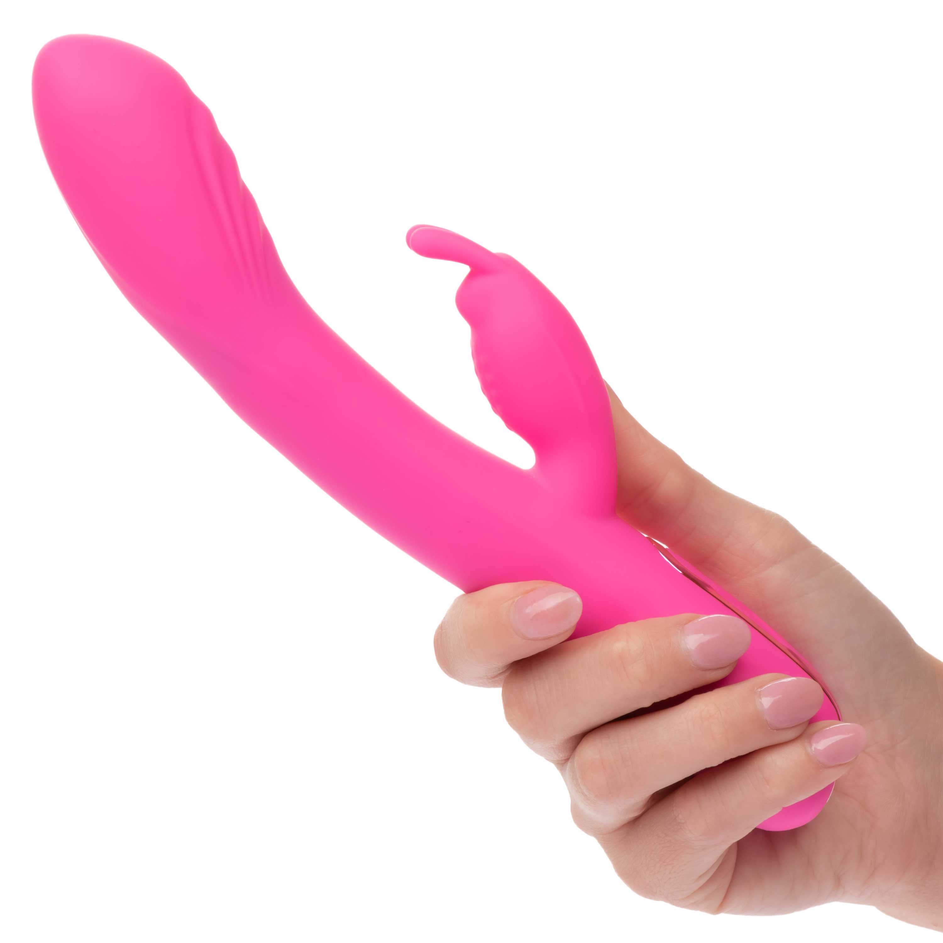 Jack Rabbit Elite Rocking Rabbit Pink Silicone Vibrator with 3 Speeds and 10 Modes, USB Rechargeable, 7.5 Inches VIBRATORS-RABBIT