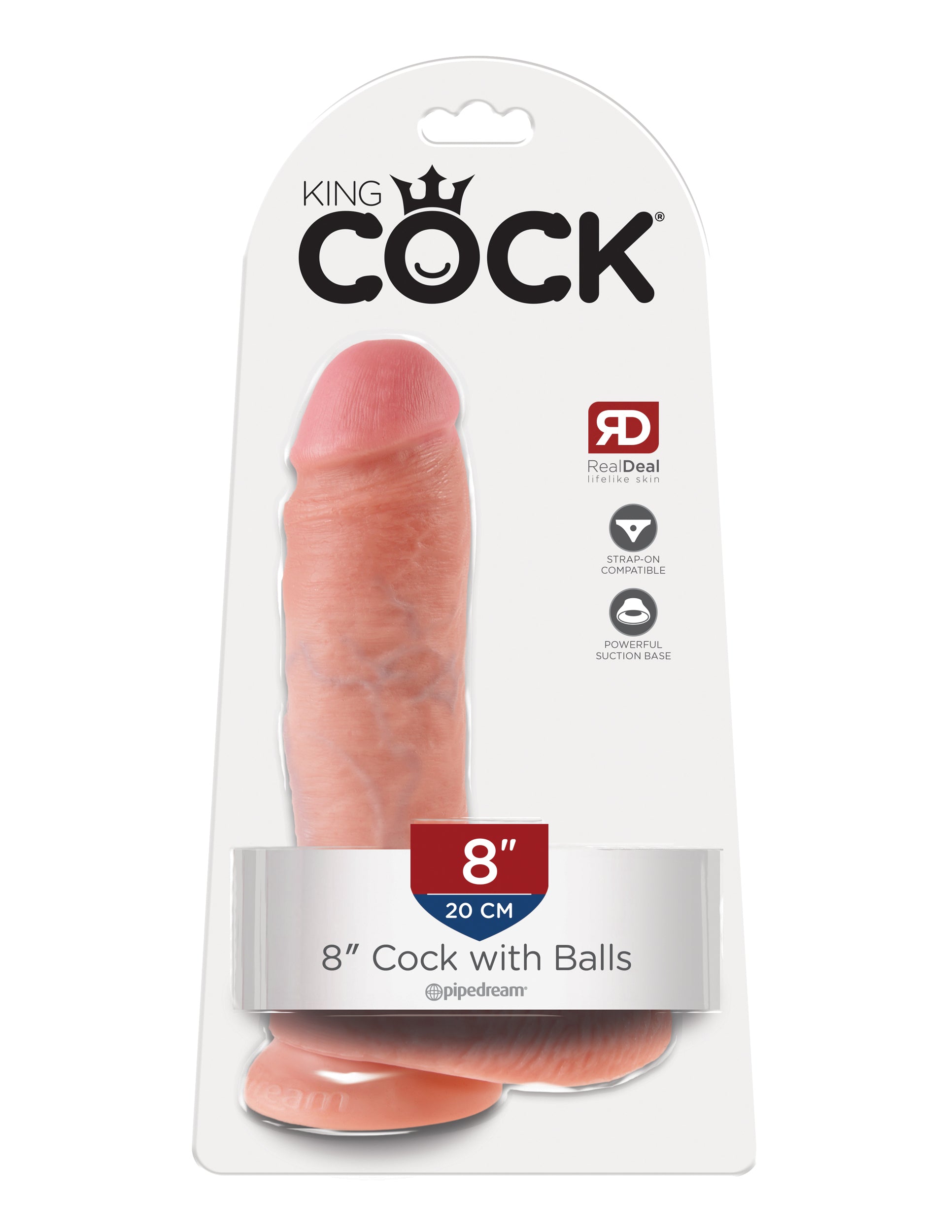 King Cock 8 Inch Realistic Handmade Dildo with Balls – 20.3 cm Length, 5.1 cm Diameter Secondary image