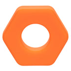 Alpha Liquid Silicone Prolong Sexagon Ring Orange 0.75 Inch Diameter Stretchy Durable Waterproof > Cock Ring > Single