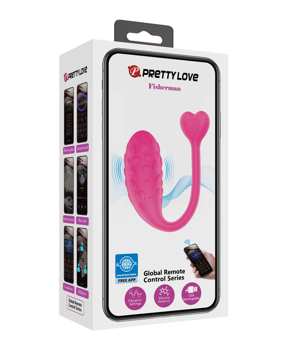 Pretty Love Fisherman (Pink) – App-Controlled Long Distance Couples Vibrator Pink > Sex Toys > Remote Control Toys