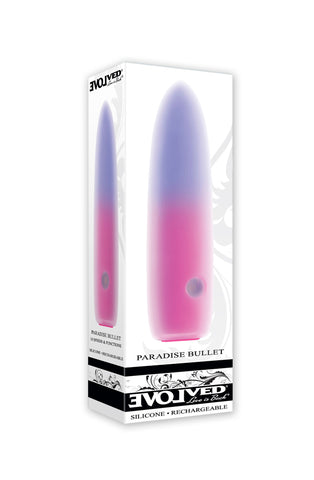 Evolved Paradise Bullet Pink Purple 10.2 cm USB Rechargeable Mini Vibrator Multi BULLETS