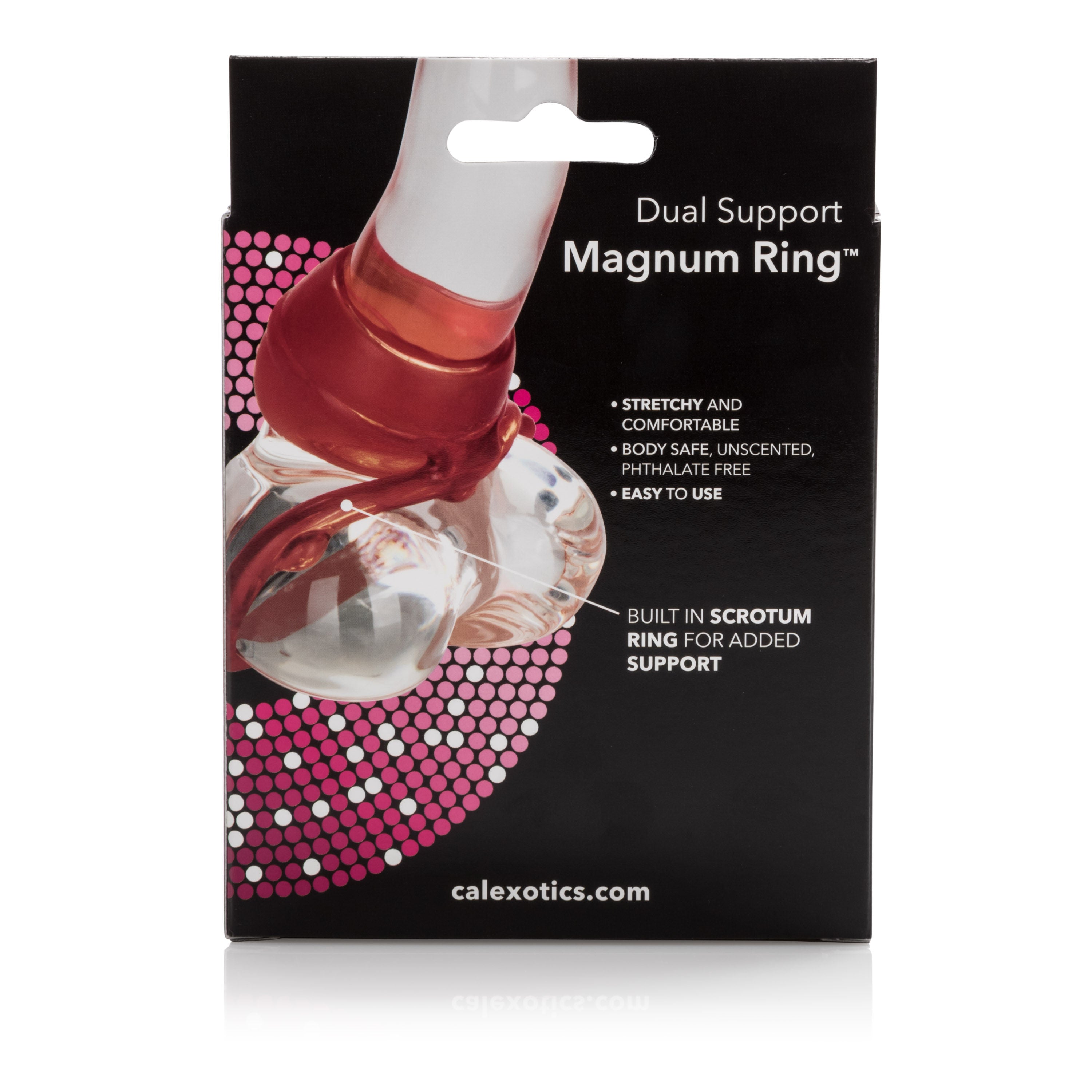 Dual Support Magnum Red Cockring with Scrotum Stability Ring Cockrings