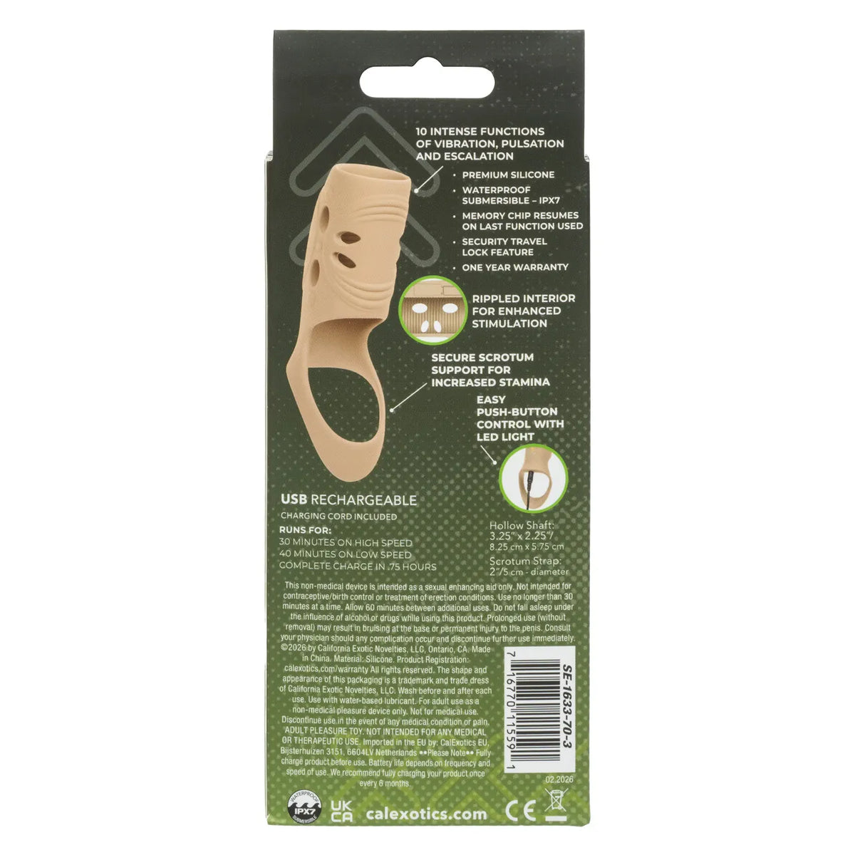 Performance Maxx Rechargeable Open-Ended Sleeve – Silicone Waterproof Sleeve > Sex Toys For Men > Penis Sleeves