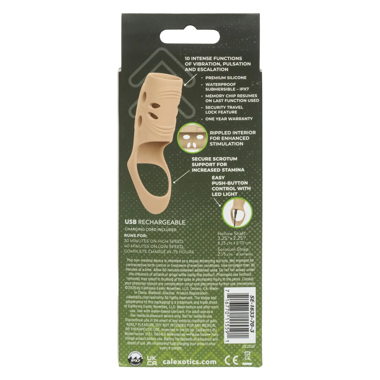 Performance Maxx Rechargeable Open-Ended Sleeve – Silicone Waterproof Sleeve > Sex Toys For Men > Penis Sleeves