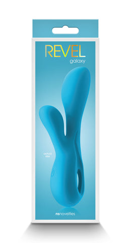 Revel Galaxy Blue Silicone Vibrator with 10 Vibration Modes VIBRATORS-RABBIT
