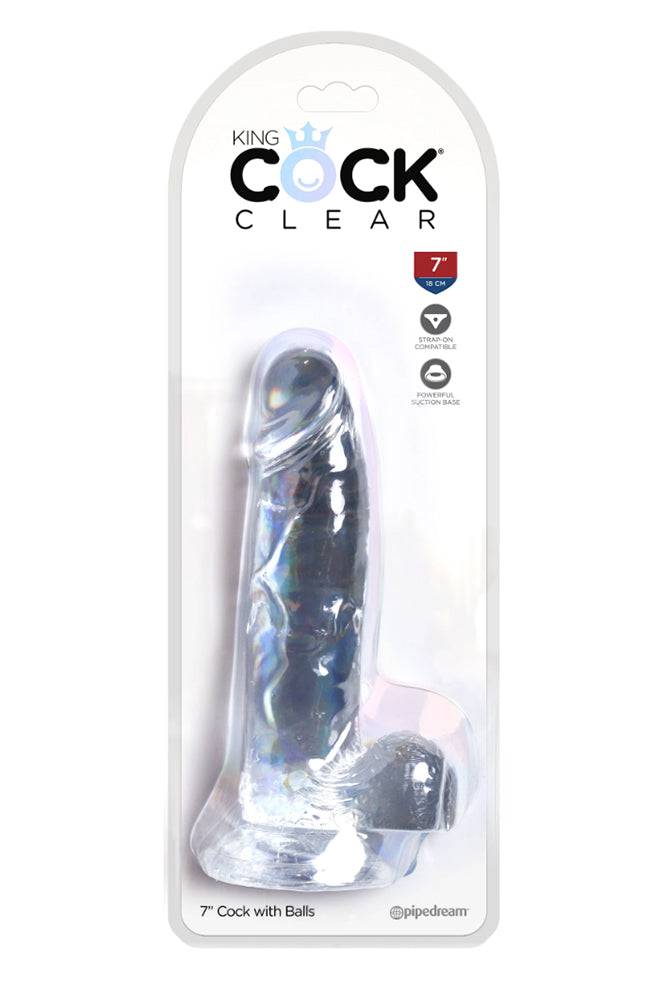 King Cock Clear 7 Inch With Balls – Realistic Clear Dildo > Dildos > Realistic Dildos