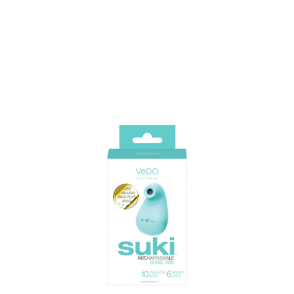 Suki Sonic Clitoral Vibrator with 10 Modes Turquoise > Sex Toys For Ladies > Air Pulsation