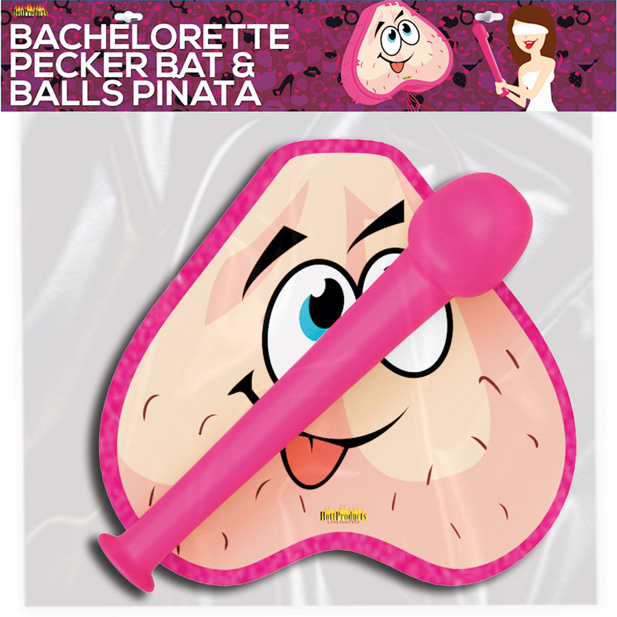 Bachelorette Pecker Bat and Balls Party Piñata for Adults Bachelor & Bachelorette Items