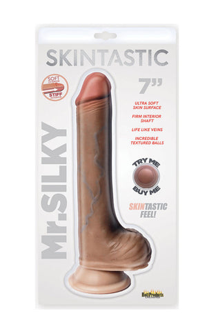 Skintastic Mr. Silky Realistic 7 Inch Suction Cup Dildo White > Realistic Dildos and Vibes > Penis Dildo
