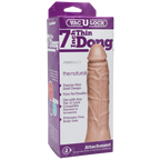 Doc Johnson Vac-U-Lock 7 Inch Thin Natural Dong – Silicone Dong > Dildos > Slim Dildos