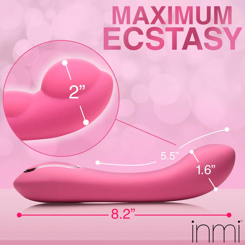 Extreme G Inflating G-Spot Silicone Vibrator Pink Adult Toy VIBRATORS-RABBIT