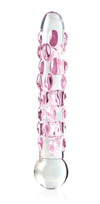 Icicles No. 7 (Clear/Pink) – Luxury Hand-Blown Glass Massager